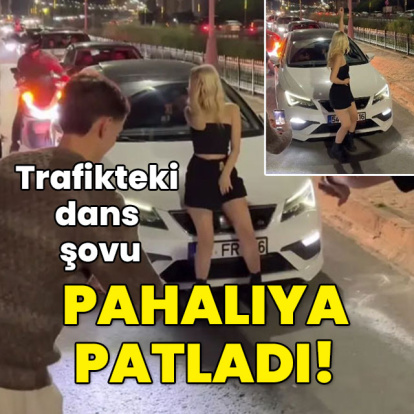 Trafikteki dans şovu pahalıya patladı!