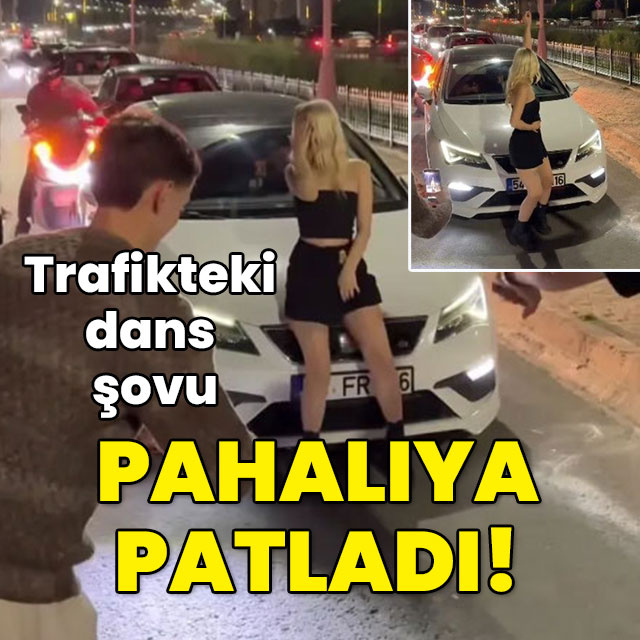 Trafikteki dans şovu pahalıya patladı!