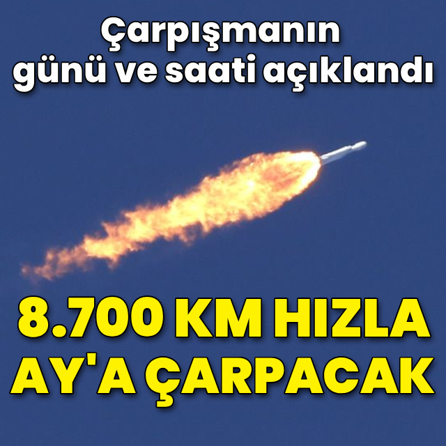 8.700 km hızla Ay'a çarpacak
