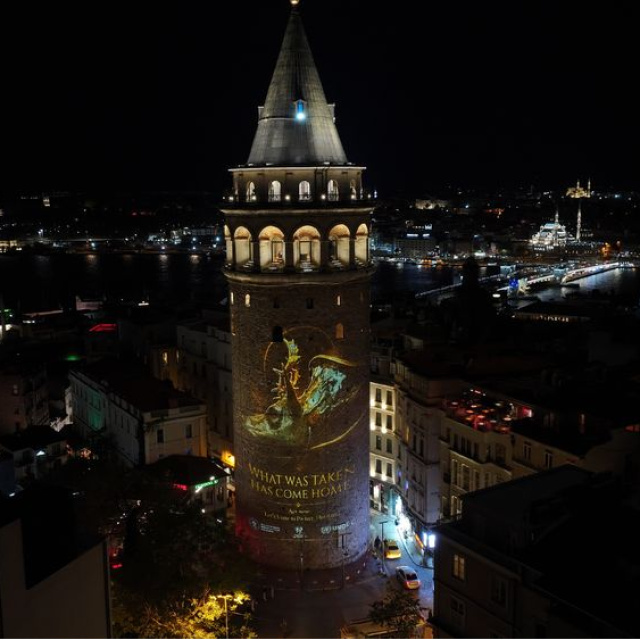 Galata Kulesi'nde 'kültürel miras' temalı gösteri