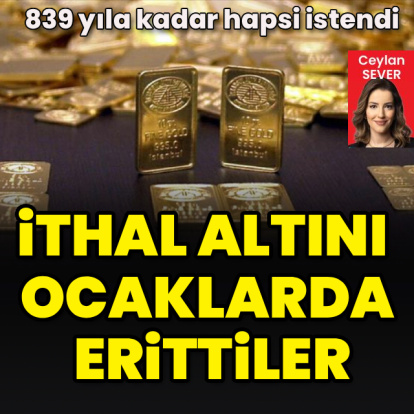 İthal altını ocaklarda erittiler