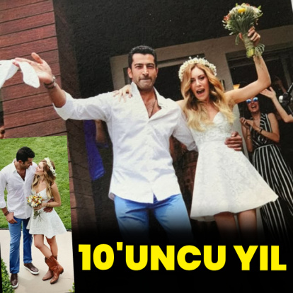 Evliliklerinin 10'uncu yılını kutladı