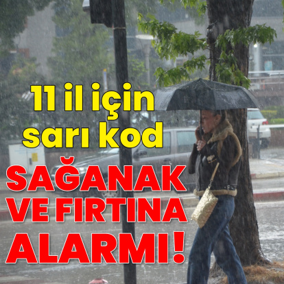 Kuvvetli sağanak ve fırtına etkili olacak! 11 il için sarı kod