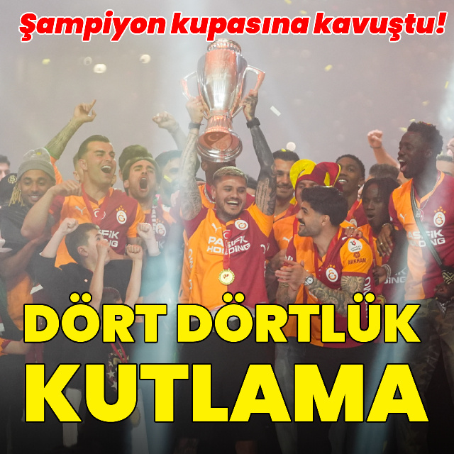 Galatasaray'dan dört dörtlük kutlama!