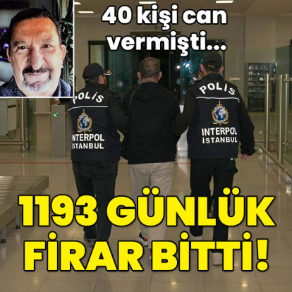 40 kişi can vermişti... 1193 günlük firar bitti!