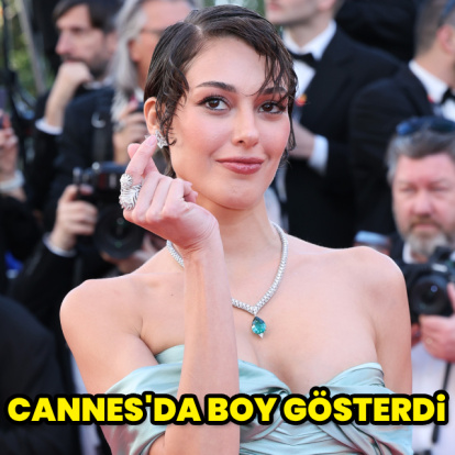 Cannes'da boy gösterdi