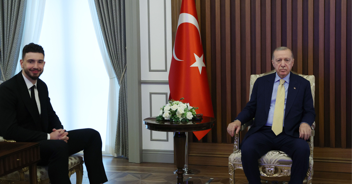 Cumhurbaşkanı Erdoğan Alperen Şengün'ukabul etti