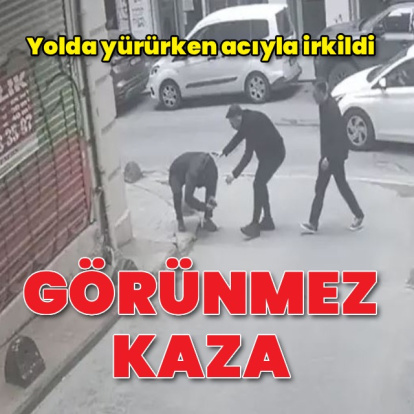 Yolda yürürken acıyla irkildi!