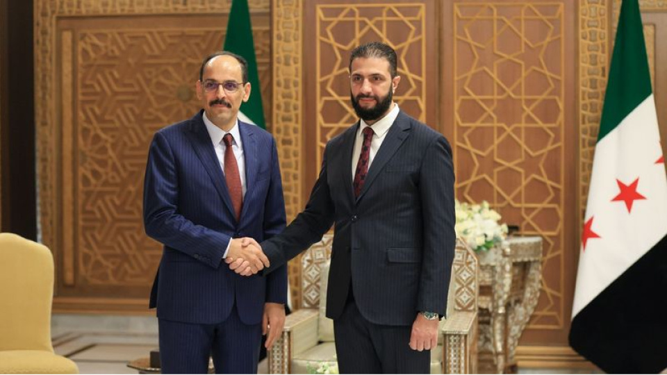 MİT Başkanı Kalın, Şara ile görüştü