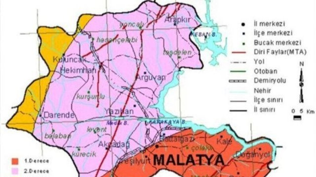 Malatya deprem haritası