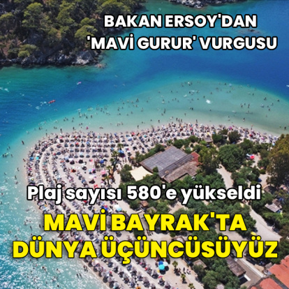 Türkiye'nin Mavi Bayrak'lı plaj sayısı 580'e yükseldi
