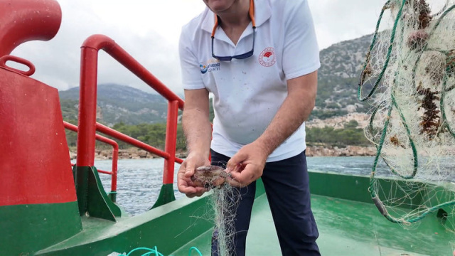 500 metrelik hayalet ağ çıkarıldı