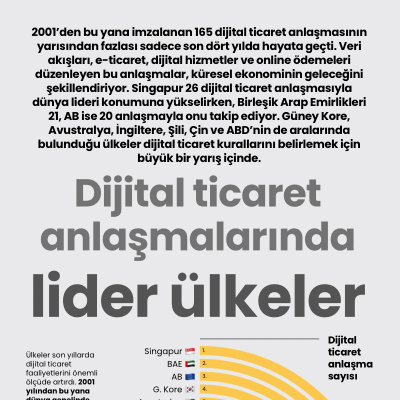 Dijital ticaret anlaşmalarında lider ülkeler