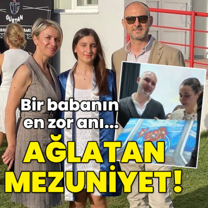Bir babanın en zor anı... Ağlatan mezuniyet!