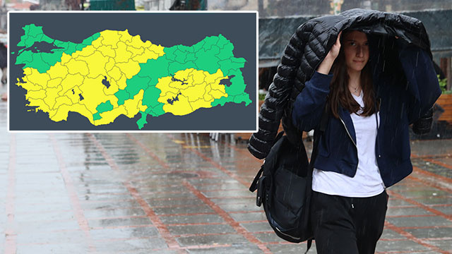 İşte "sarı" alarm verilen 45 ilimiz ve hava durumu!