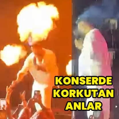 Konserde korkutan anlar