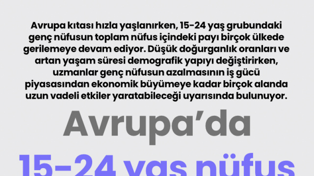 Avrupa'da 15-24 yaş nüfus alarm veriyor