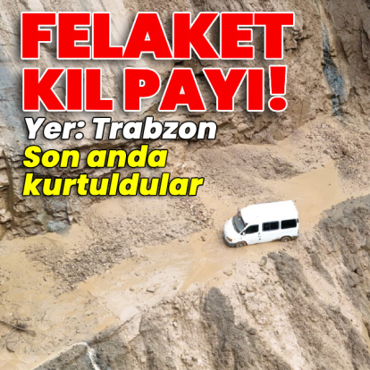 Heyelanda felaket kıl payı!