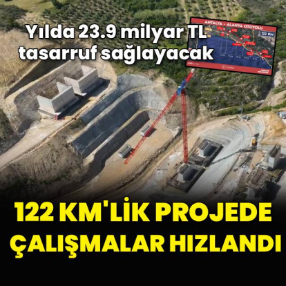 Antalya-Alanya Otoyolunda çalışmalar hızlandı