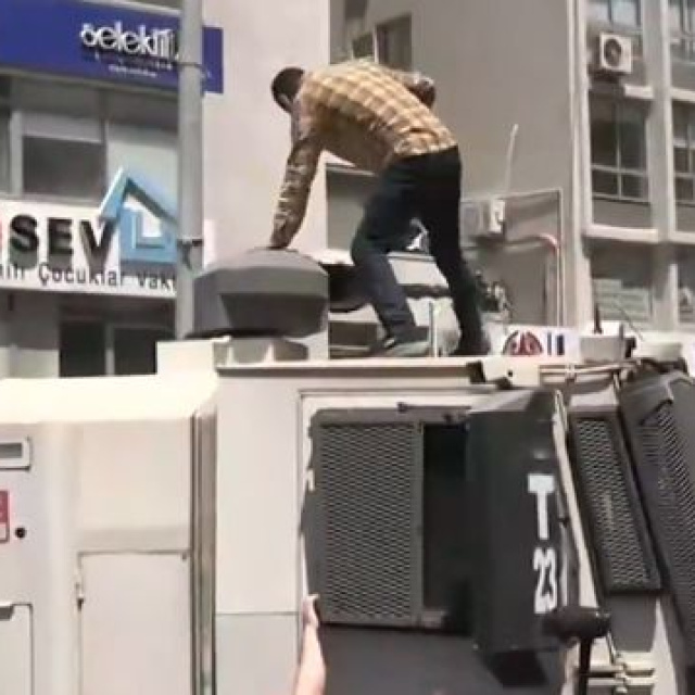 TOMA'ya zarar veren şüpheli tutuklandı
