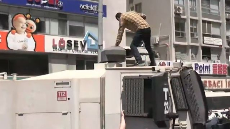 TOMA'ya zarar veren şüpheli tutuklandı