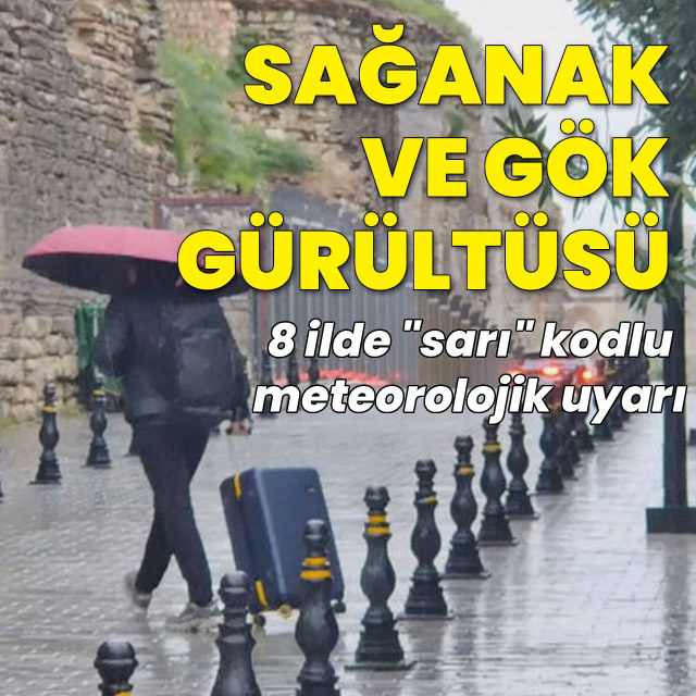 8 ilde sarı kodlu uyarı