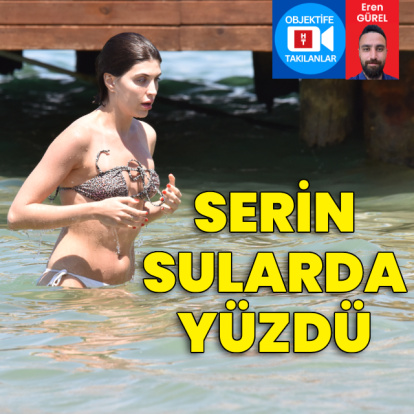 Serin sularda yüzdü