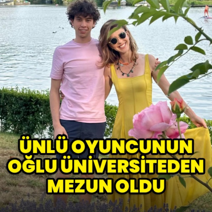 Ünlü oyuncunun oğlu mezun oldu
