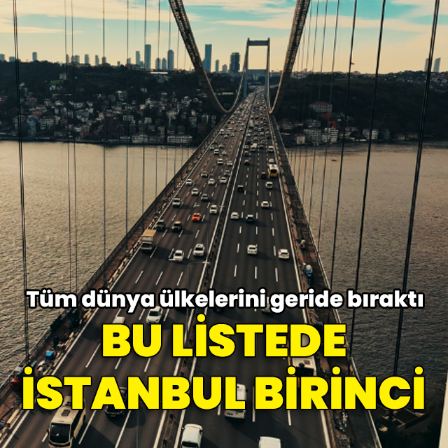 İstanbul'un zirvede yer aldığı çarpıcı liste!