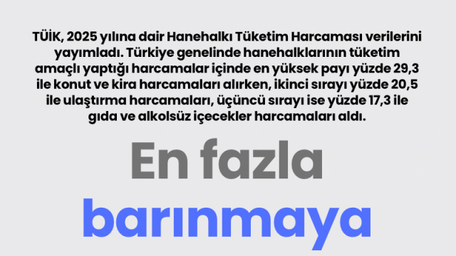 En fazla barınmaya harcadık