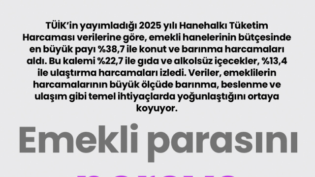 Emekli parasını nereye harcıyor?