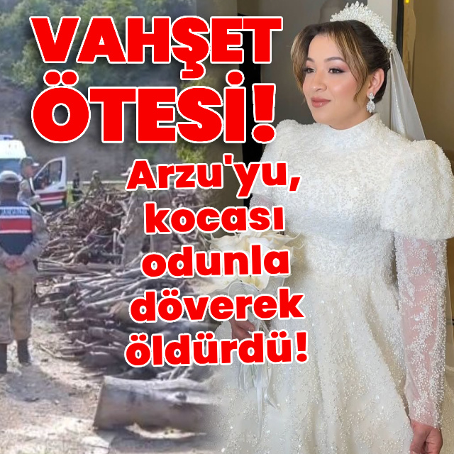 Karısını odunla döverek öldürdü!