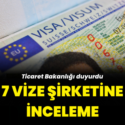 Ticaret Bakanlığı'ndan 7 vize şirketine inceleme