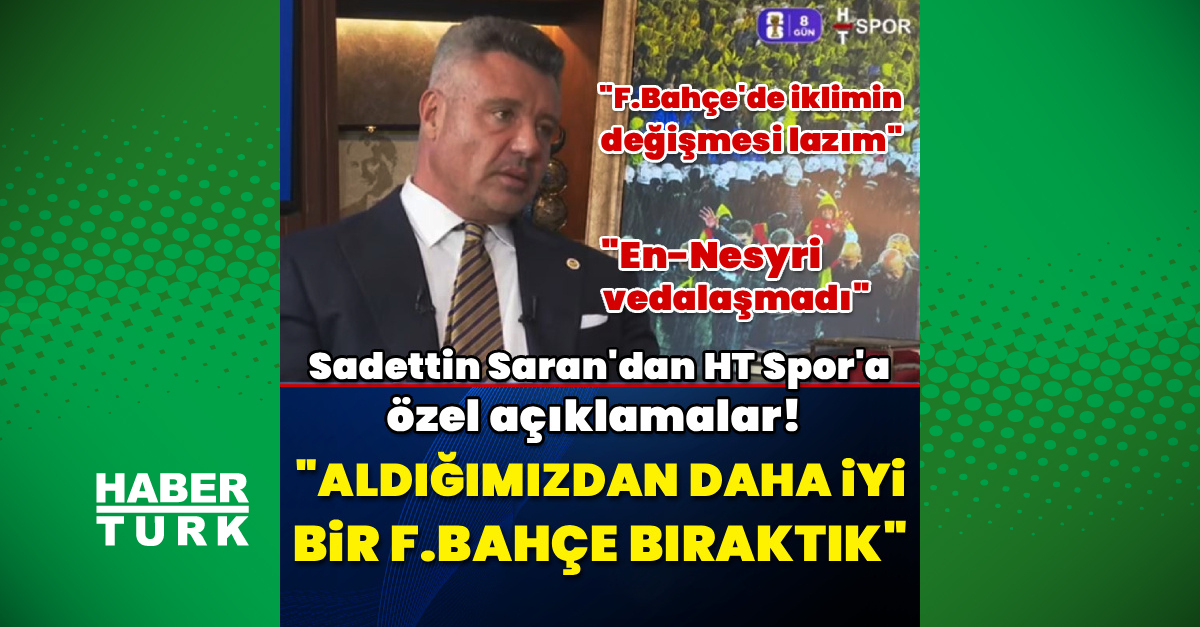 Saran: Aldığımızdan daha iyi bir F.Bahçe bıraktık
