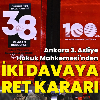 CHP Kurultay ve Kongre davasına ret