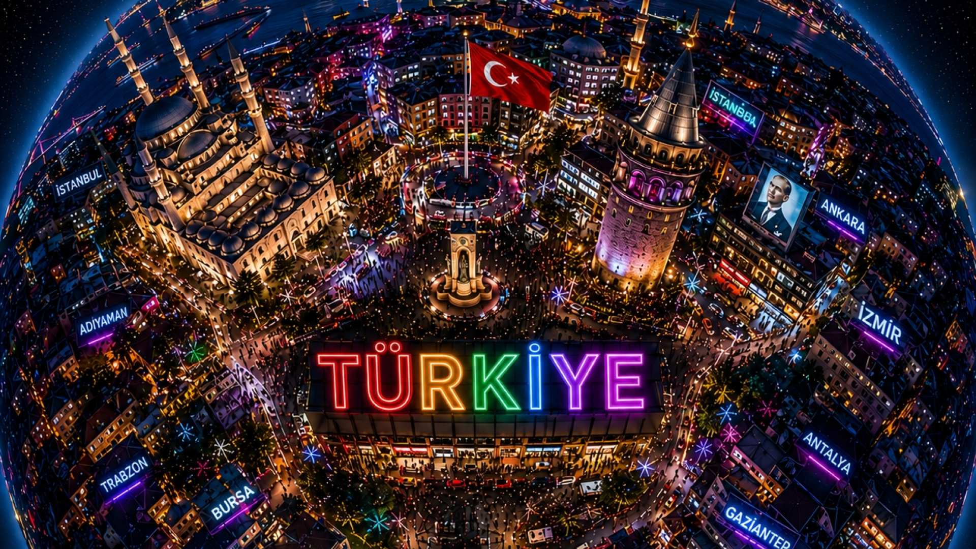 Türkiye Atlası: Yapay Zeka ile 81 İl Küçük Gezegenlere Dönüştü