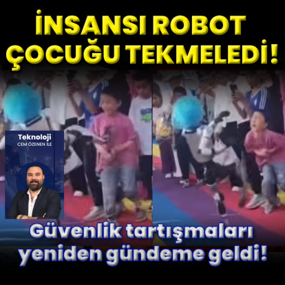 İnsansı robot çocuğu tekmeledi!