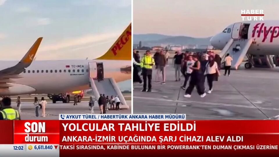 Powerbank nedeniyle uçak tahliye edildi