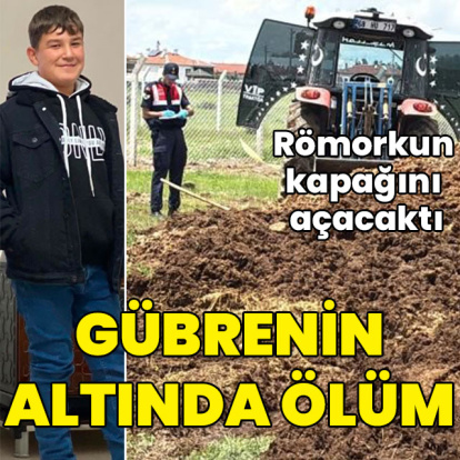 Römorkun kapağını açacaktı... Tonlarca gübre üzerine düştü!