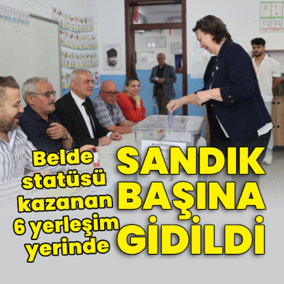 6 beldede sandık başına gidildi