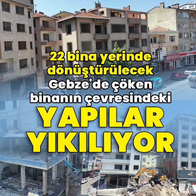 4 kişinin öldüğü çöken binanın çevresindeki yapılar yıkılıyor