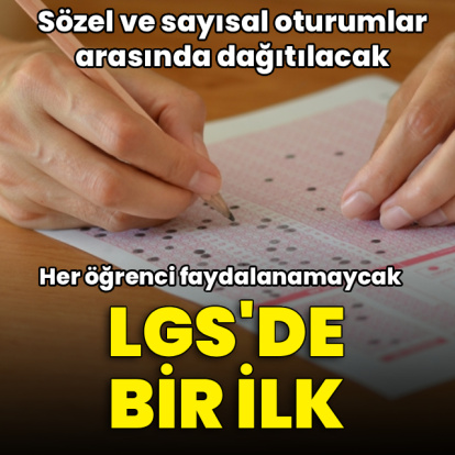 LGS'de bir ilk!