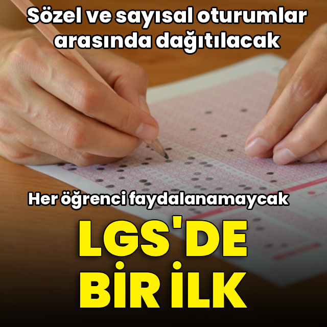 LGS'de bir ilk!