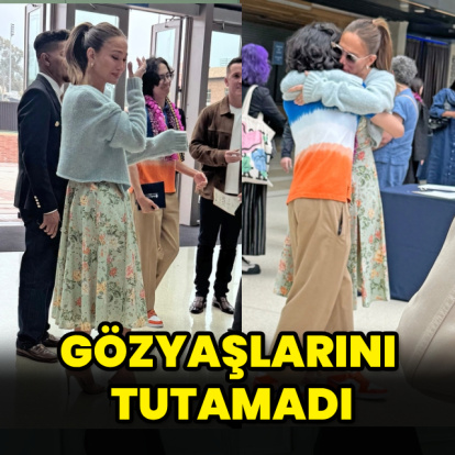Gözyaşlarını tutamadı