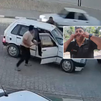 O anlar kamerada... Yolunu kesip demir çubukla dövdü! Kuzen kâbusu!