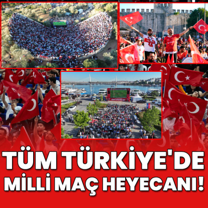 Türkiye'de milli maç heyecanı: Meydanlara koştular!