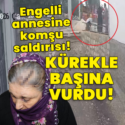 Engelli annesine komşu saldırısı! Kürekle başına vurdu!
