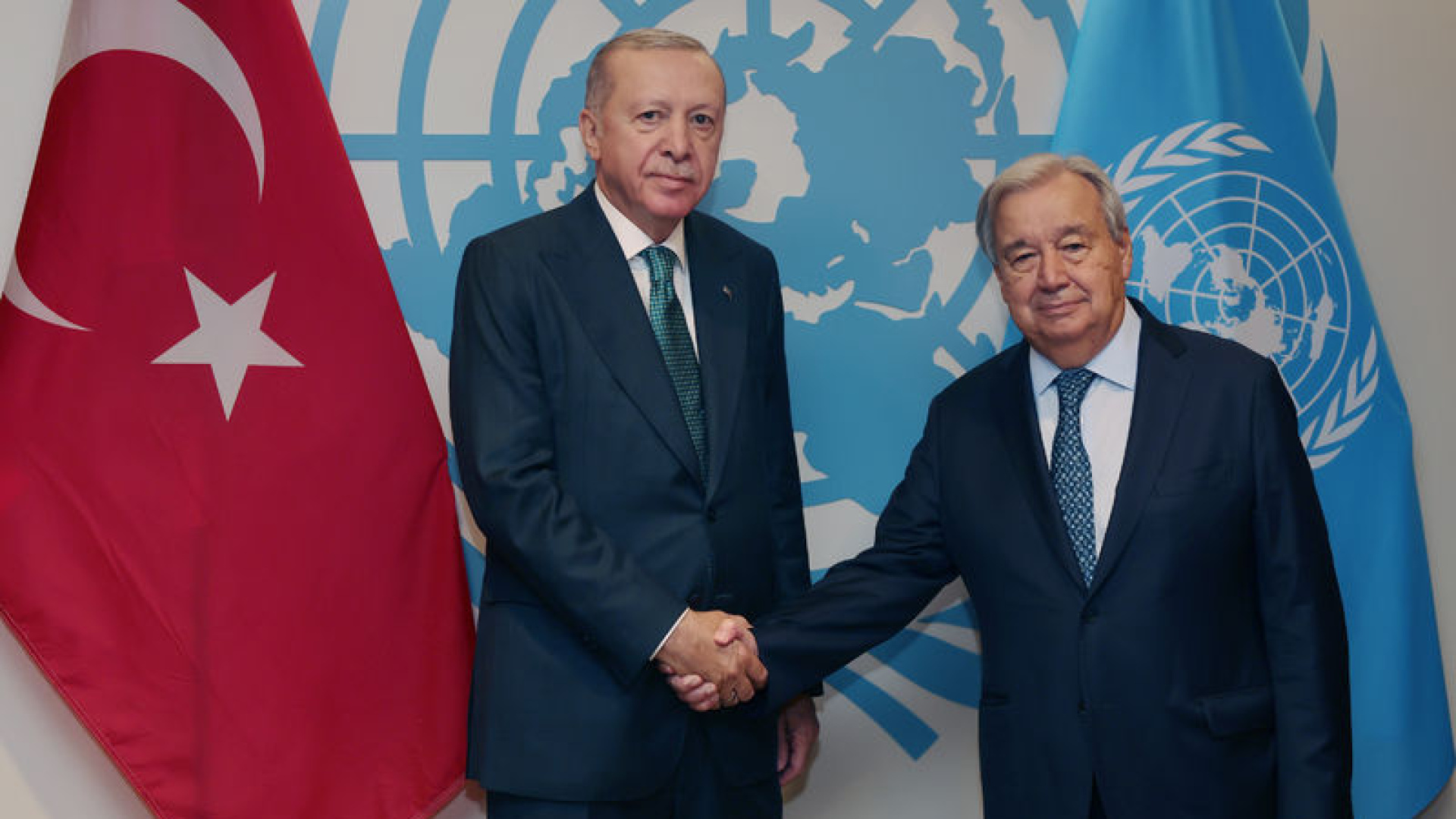 Cumhurbaşkanı Erdoğan BM Genel Sekreteri Guterres ile Görüştü
