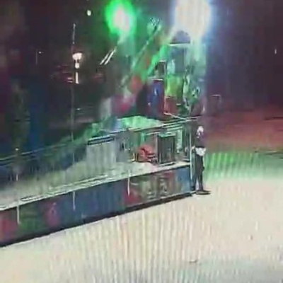 Feci görüntü! Lunaparkta kamikaze çarptı!