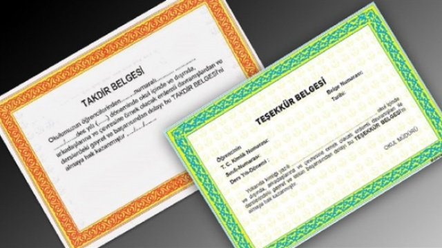 Takdir ve teşekkür hesaplama
